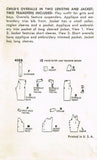 1950s Vintage Kids Cowboy Puppy Overalls FF Simplicity Sewing Pattern 4059 Sz 5