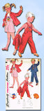 1950s Vintage Simplicity Sewing Pattern 4059 Toddlers Puppy Overalls Sz 6 Uncut -Vintage4me2