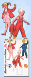 1950s Vintage Kids Cowboy Puppy Overalls FF Simplicity Sewing Pattern 4059 Sz 5