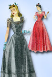 1940s Vintage Simplicity Sewing Pattern 4065 WWII Misses Evening Gown Sz 12 30 B - Vintage4me2