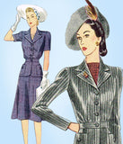 1940s Vintage Simplicity Sewing Pattern 4075 Misses WWII 2 PC Suit Size 34 Bust - Vintage4me2