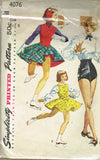 1950s Vintage Simplicity Sewing Pattern 4076 Toddler Girls Dance Skating Costume - Vintage4me2