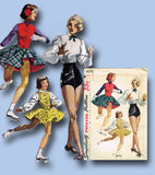1950s Misses Simplicity Sewing Pattern 4076 Uncut Misses Dance Costume Size 32B