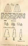 1950s Vintage Simplicity Sewing Pattern 4083 Uncut Misses Day Skirt Size 28 W