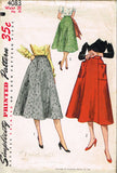 1950s Vintage Simplicity Sewing Pattern 4083 Uncut Misses Street Skirt Sz 26 W