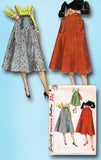 1950s Vintage Simplicity Sewing Pattern 4083 Uncut Misses Street Skirt Sz 26 W