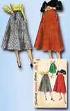 1950s Vintage Simplicity Sewing Pattern 4083 Uncut Misses Day Skirt Size 28 W