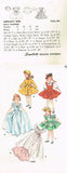 1950s Vintage Simplicity Sewing Pattern 4098 18 Inch Doll Clothes Set ORIG