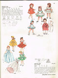 1950s Vintage Simplicity Sewing Pattern 4098 18 Inch Doll Clothes Set ORIG