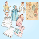 Simplicity 4129: 1950s Uncut 11 Inch Baby Doll Clothes Set Vintage Sewing Pattern