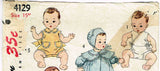 Simplicity 4129: 1950s 15 Inch Dy-Dee Baby Doll Clothes Set Vintage Sewing Pattern