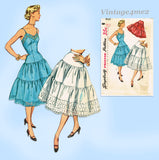 1950s Vintage Simplicity Sewing Pattern 4137 Uncut Misses Slip & Petticoat 29 Bust