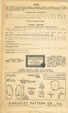 1940s Vintage Simplicity Sewing Pattern 4138 WWII Uncut Men's Dress Shirt Sz 38C