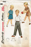 1950s Vintage Simplicity Sewing Pattern 4166 Boys Shirt Shorts & Trousers Size 2