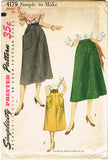 1950s Misses Simplicity Sewing Pattern 4179 Uncut Misses Simple Skirt Size 28W