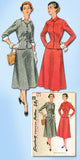 1950s Vintage Simplicity Sewing Pattern 4183 Misses Peplum Suit Size 16 34 B