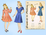 1940s Vintage Simplicity Pattern 4191 Easy WWII Girls Princess Dress Size 8
