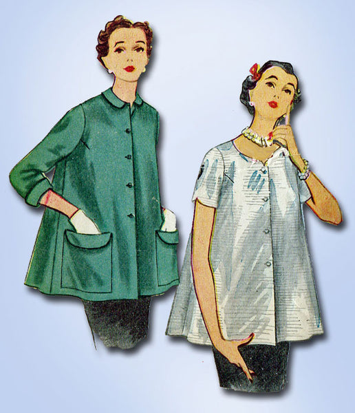 1950s Vintage Simplicity Sewing Pattern 4192 Uncut Misses Maternity Top Size 14