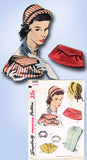 1950s Original Vintage Simplicity Pattern 4195 Uncut Misses Hat and Purse MED