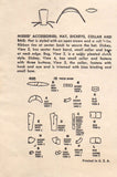 1950s Original Vintage Simplicity Pattern 4195 Uncut Misses Hat and Purse MED