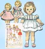 1960s Vintage Simplicity Sewing Pattern 4210 22 Inch Krissy Doll Clothes Set vintage4me2