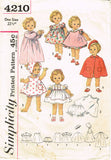 1960s Vintage Simplicity Sewing Pattern 4210 22 Inch Krissy Doll Clothes Set vintage4me2