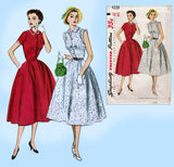 Simplicity 4228: 1950s Pretty Misses Dress Size 30 Bust Vintage Sewing Pattern