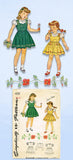 1940s Vintage Simplicity Sewing Pattern 4231 Uncut WWII Girls Jumper Dress Sz8