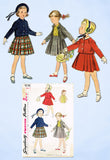 1950s Vintage Simplicity Sewing Pattern 4236 Uncut Toddler Girls Suit Size 3