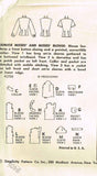 1950s Vintage Simplicity Sewing Pattern 4256 Classic Misses Blouse Set Size 29 B