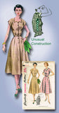 1950s Vintage Simplicity Sewing Pattern 4260 Uncut Misses Street Dress Sz 12