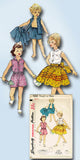 1950s Vintage Simplicity Sewing Pattern 4264 FF Toddler Girls Play Clothes Sz 4