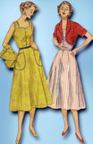 1950s Misses Simplicity Sewing Pattern 4282 Uncut Misses Sun Dress Size 14 32B