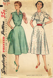 1950s Original Vintage Simplicity Pattern 4284 Uncut Misses Street Dress Sz 33 B