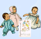 1960s Original Vintage Simplicity Sewing Pattern 4287 Sweet Infants Layette Set