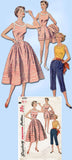 1950s Vintage Simplicity Sewing Pattern 4290 Uncut Misses Summer Wardrobe Sz 16