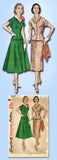 1950s Vintage Simplicity Sewing Pattern 4299 Uncut Misses Peplum Suit Size 14