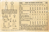 1950s Vintage Simplicity Sewing Pattern 4330 FF Misses Day Dress Size 16 34B