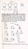 1950s Vintage Simplicity Sewing Pattern 4337 Uncut Misses 1 Pc Coveralls Size 12