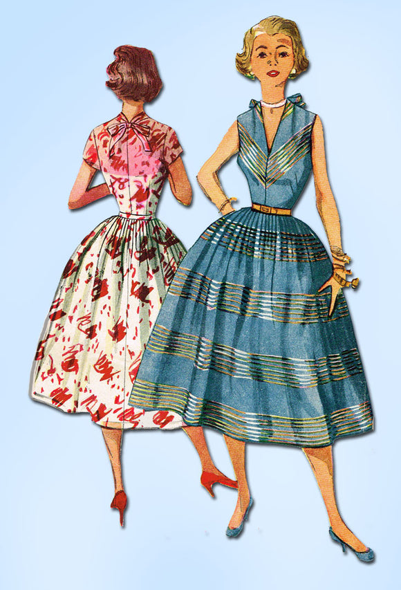 1950s Vintage Simplicity Sewing Pattern 4341 Misses Sun Dress Size 13 31 Bust