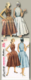 1950s Vintage Simplicity Sewing Pattern 4354 Uncut Misses Sun Dress Size 16 34B