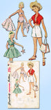 1950s Vintage Simplicity Sewing Pattern 4360 Little Girls Bathing Suit Size 7