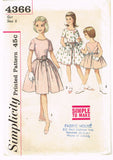1960s Vintage Simplicity Sewing Pattern 4366 Uncut Girls Party Dress Size 8 vintage4me2