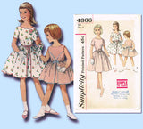 1960s Vintage Simplicity Sewing Pattern 4366 Uncut Girls Party Dress Size 8 vintage4me2