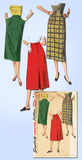 1950s Vintage Simplicity Sewing Pattern 4377 Uncut Misses Easy Day Skirt Sz 24 W