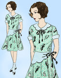 Simplicity 438: 1930s Uncut Toddler Girls Dress Size 6 Vintage Sewing Pattern - Vintage4me2