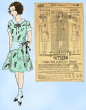 Simplicity 438: 1930s Uncut Toddler Girls Dress Size 6 Vintage Sewing Pattern - Vintage4me2