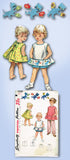 1950s Original Vintage Simplicity Pattern 4384 Toddler Girls Play Apron Size 1
