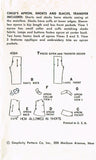 1950s Original Vintage Simplicity Pattern 4384 Toddler Girls Play Apron Size 1