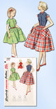 1950s Vintage Simplicity Sewing Pattern 4387 Little Girls Day Dress Size 10 28B - Vintage4me2